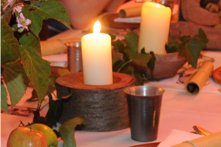 WUNDERLAND Eventverleih Holzascher-Kerzenleuchter