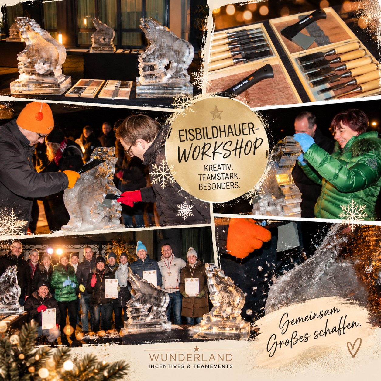 WUNDERLAND Incentives & Teamevents - Eisbildhauer Workshop WUNDERLAND Incentives & Teamevents - Eisbildhauer Workshop