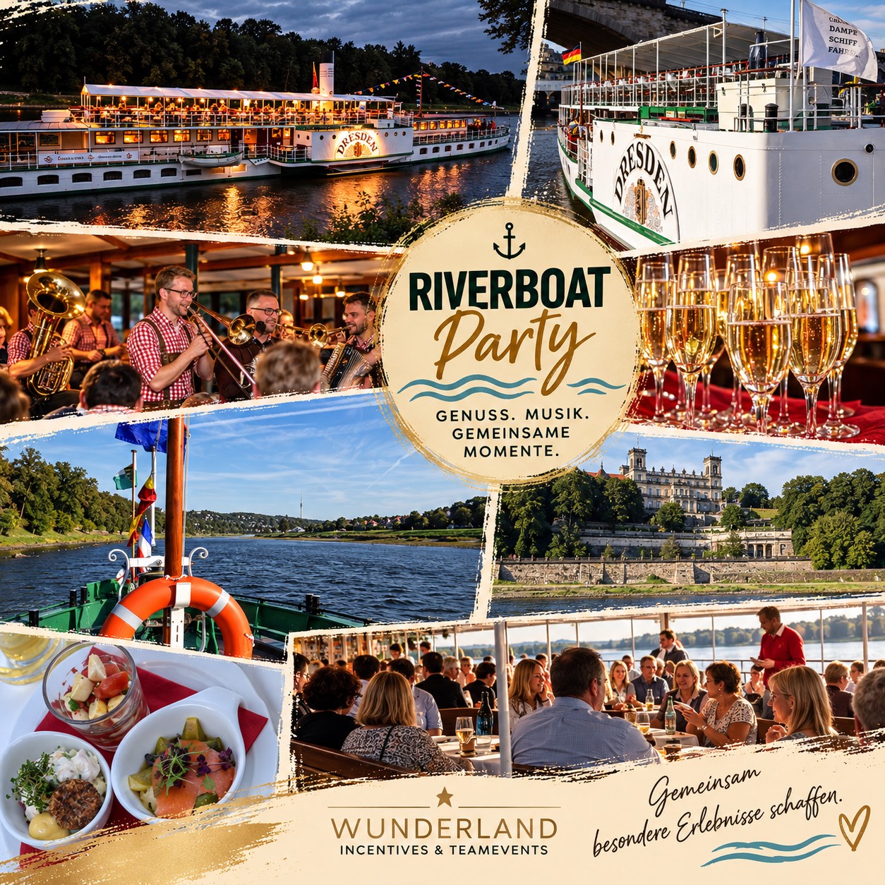 WUNDERLAND Incentives & Teamevents - RIVERBOAT PARTY - Ein Event, das Wellen schlägt! WUNDERLAND Incentives & Teamevents - RIVERBOAT PARTY - Ein Event, das Wellen schlägt!