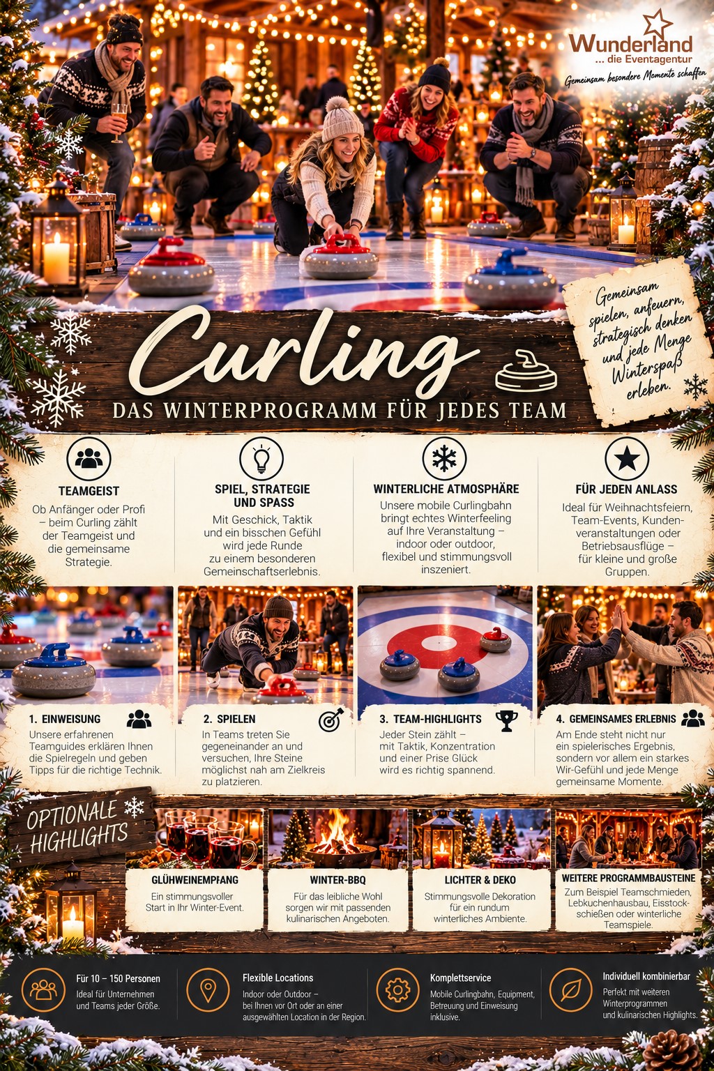 WUNDERLAND Incentives & Teamevents - Curling Eisstockschießen WUNDERLAND Incentives & Teamevents - Curling Eisstockschießen