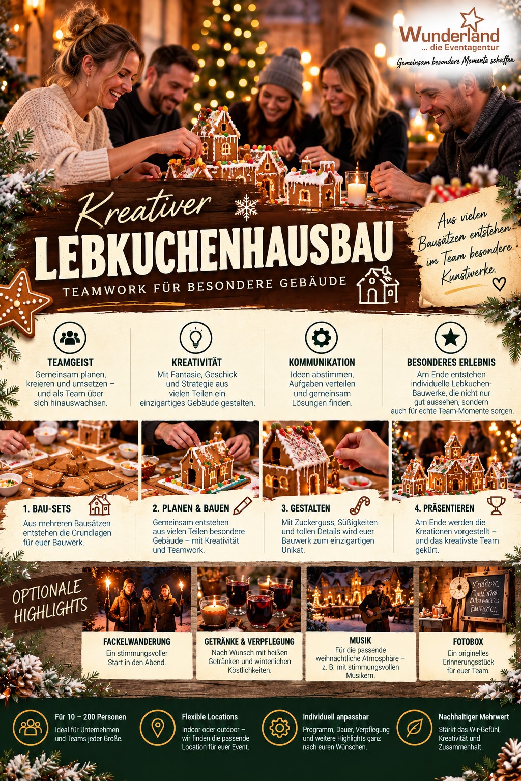 WUNDERLAND Incentives & Teamevents - Lebkuchenhausbau