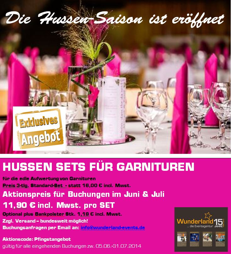 WUNDERLAND Eventverleih Garnitur-Hussen im Angebot